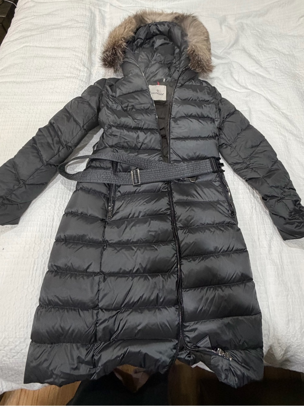 Moncler Black Quilted Puffer Jacket with Comic Patch